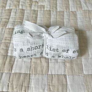 Sugarboo & Co White Muslin Baby Swaddle Blanket 100% organic cotton